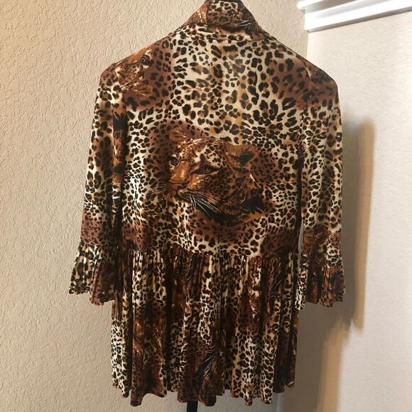 Nicole Marie leopard kimono size medium - Picture 3 of 8